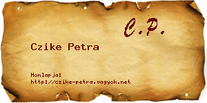 Czike Petra névjegykártya